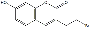 3-(2-Bromoethyl)-7-hydroxy-4-methyl-coumarin, 10185-03-2, 结构式
