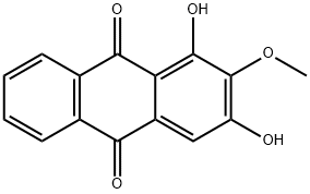 1,3-二羟基-2-甲氧基蒽醌, 10383-63-8, 结构式