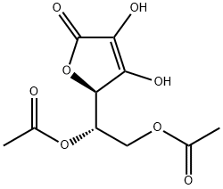 L-抗坏血酸5,6-二乙酸酯, 10583-73-0, 结构式
