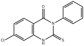 7-氯-3-苯基-2-硫代-2,3-二氢喹唑啉-4(1H)-酮, 13165-15-6, 结构式