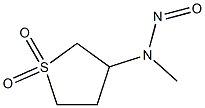 N-(1,1-二氧化四氢噻吩-3-基)-N-甲基亚硝胺, 13256-21-8, 结构式