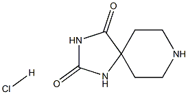 1,3,8-TRIAZA-SPIRO[4.5]DECANE-2,4-DIONE HYDROCHLORIDE, 13625-48-4, 结构式