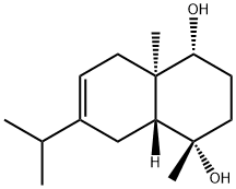 (1S,4R,4AR,8AR)-1,2,3,4,4A,5,8,8A-八氢-1,4A-二甲基-7-(1-甲基乙基)-1,4-二羟基萘, 13902-62-0, 结构式