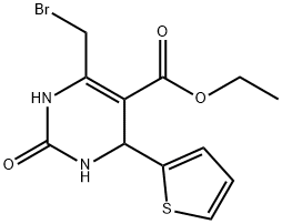 6-(溴甲基)-2-氧代-4-(噻吩-2-基)-1,2,3,4-四氢嘧啶-5-羧酸乙酯, 15139-62-5, 结构式