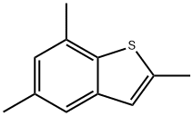 2,5,7-TRIMETHYLBENZOTHIOPHENE, 16587-65-8, 结构式