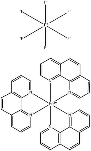 三(1,10-菲咯啉)六氟磷酸铁(II), 17112-07-1, 结构式