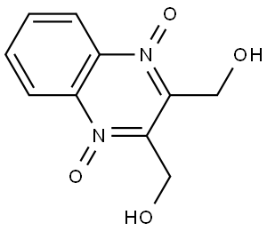 2,3-喹喔啉二甲醇 1,4-二氧化物, 17311-31-8, 结构式