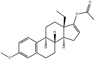 (13S)-Ethyl-3-Methoxygona-1,3,5(10),16-tetraen-17-ol Acetate, 18318-02-0, 结构式