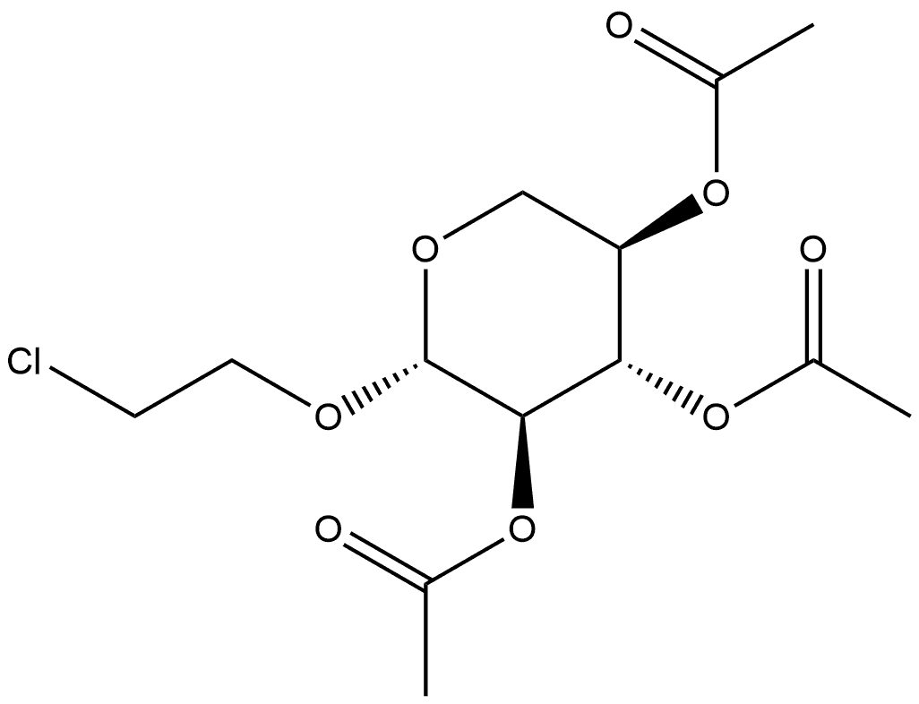 2-氯乙基2,3,4-三-O-乙酰基-Β-D-吡喃木糖, 18404-86-9, 结构式