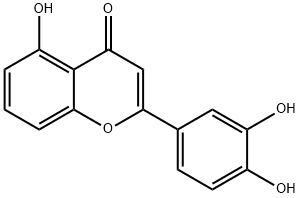4H-1-苯并吡喃-4-酮, 2-(3,4-二羟基苯基)-5-羟基-, 19852-25-6, 结构式