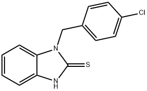 1-(4-氯-苄基)-1H-苯并咪唑-2-硫醇, 100622-93-3, 结构式