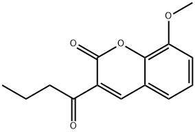 3 - 丁酰基-8-甲氧基-2H-苯并吡喃-2-酮, 100886-56-4, 结构式