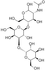 O-ALPHA-D-吡喃半乳糖基-(1-3)-O-BETA-D-吡喃半乳糖基-(1-4)-2-(乙酰氨基)-2-脱氧-BETA-D-吡喃葡萄糖, 101627-01-4, 结构式