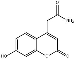 2-(7-羟基-2-氧代-2H-苯并吡喃-4-基)乙酰胺, 101999-45-5, 结构式