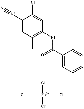 2-氯-4-苯甲酰氨基-5-甲苯重氮氯化物 半(氯化锌) 盐, 102601-62-7, 结构式