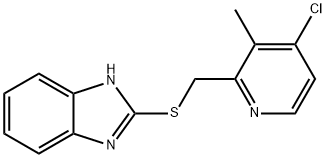 2-(4-氯-3-甲基-2-吡啶基甲硫基)-1H-苯并咪唑, 103312-62-5, 结构式