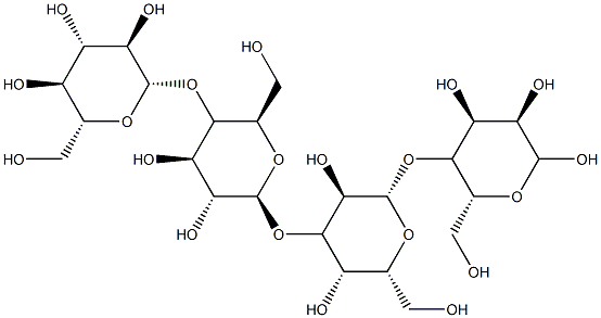 O-BETA-D-吡喃葡萄糖基-(1-4)-O-BETA-D-吡喃葡萄糖基-(1-3)-O-BETA-D-吡喃葡萄糖基-(1-4)-D-葡萄糖, 103762-93-2, 结构式