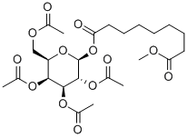 8-甲氧羰辛基-2,3,4,6-O-四乙酰基-2-脱氧-BETA-D-吡喃葡萄糖苷, 104494-93-1, 结构式