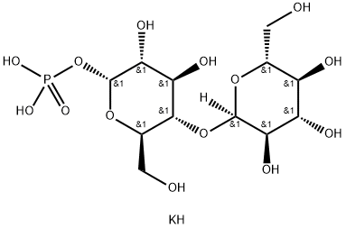 4-O-ALPHA-D-吡喃葡萄糖基-ALPHA-D-吡喃葡萄糖 1-(磷酸二氢酯)二钾盐, 104808-98-2, 结构式