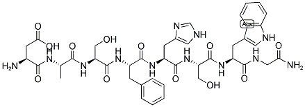 ASP-ALA-SER-PHE-HIS-SER-TRP-GLY-NH2, 104958-72-7, 结构式