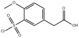 2-(3-氯磺酰基-4-甲氧基-苯基)乙酸, 104967-35-3, 结构式