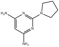 2-(吡咯烷-1-基)嘧啶-4,6-二胺, 104990-33-2, 结构式