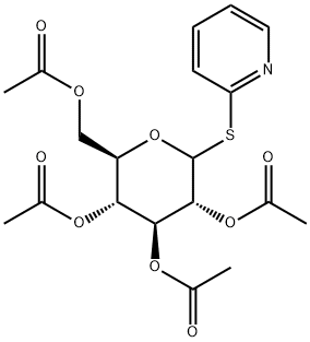 2-吡啶基-2,3,4,6-四-O-乙酰基-1-硫代-Β-D-吡喃葡萄糖苷, 105120-89-6, 结构式