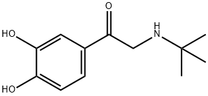 1-(3,4-二羟基苯基)-2-[(叔丁基)氨基]乙酮, 105644-17-5, 结构式