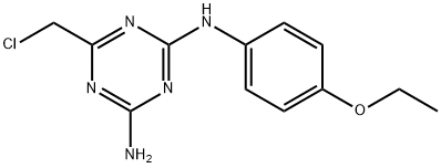 6-氯甲基-N-(4-乙氧基-苯基)-[1,3,5]三嗪-2,4-二胺, 105704-31-2, 结构式
