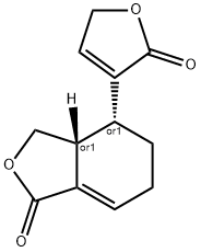 反式-4-(2,5-二氢-2-氧代-3-呋喃基)-3A,4,5,6-四氢-1(3H)-异苯并呋喃酮, 106750-00-9, 结构式