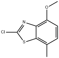 2-CHLORO-4-METHOXY-7-METHYL-BENZOTHIAZOLE, 108773-00-8, 结构式