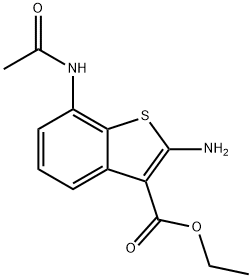 7-乙酰氨基-2-氨基苯并[B]噻吩-3-羧酸乙酯, 108940-16-5, 结构式