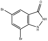 5,7-二溴-1H-吲唑-3-醇, 108961-61-1, 结构式