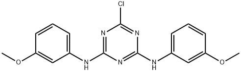 [4-氯-6-[(3-甲氧苯基)氨基]-S-三嗪-2-基]-(3-甲氧苯基)胺, 109002-61-1, 结构式