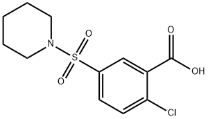 2-氯-5-(哌啶-1-磺酰基)苯甲酸, 109029-95-0, 结构式