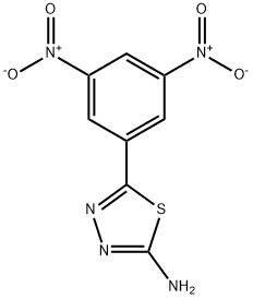 5-(3,5-二硝基苯基)-1,3,4-噻二唑-2-胺, 109193-50-2, 结构式