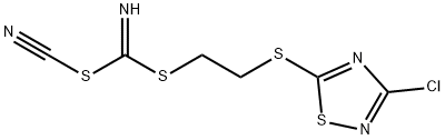 [(3-CHLORO-1,2,4-THIADIAZOL-5-YLTHIO)METHYL] METHYL CYANOCARBONIMIDODITHIOATE, 109305-66-0, 结构式