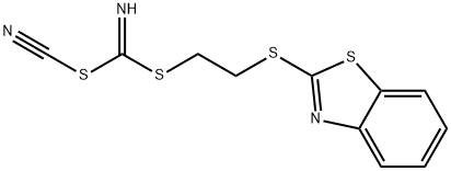 [(BENZO[D]THIAZOL-2-YLTHIO)METHYL] METHYLCYANOCARBONIMIDODITHIOATE, 109348-92-7, 结构式