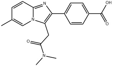 Zolpidem Phenyl-4-carboxylic Acid, 109461-65-6, 结构式