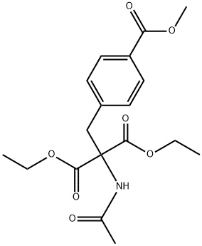 2-乙酰氨基-2-(4-(甲氧基羰基)苄基)丙二酸二乙酯, 109564-46-7, 结构式