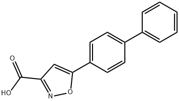 5-Biphenyl-4-ylisoxazole-3-carboxylic acid, 109558-73-8, 结构式