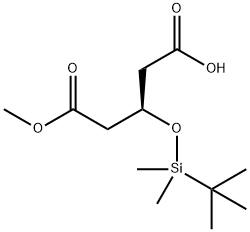 (3R)-3-叔丁基二甲基硅氧基戊二酸单甲酯, 109744-49-2, 结构式