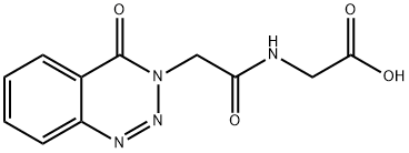 (2-(4-氧代苯并[D][1,2,3]三嗪-3(4H)-基)乙酰基)甘氨酸, 109827-41-0, 结构式