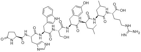 6-D-亮氨酸-1-8-促黄体激素释放因子(猪), 112642-14-5, 结构式