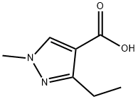 1-甲基-3-乙基-1H-吡唑-4-羧酸, 113100-49-5, 结构式