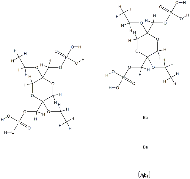 2,5-二乙氧基-1,4-二烷-2,5-双(磷酸甲酯) 钡盐, 113125-24-9, 结构式