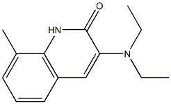 3-(Diethylamino)-8-methyl-2(1H)-quinolinone, 113225-33-5, 结构式