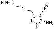 5-(5-氨基戊基)-3-亚胺-2,3-二氢-1H-吡唑-4-甲腈, 113513-29-4, 结构式