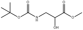 Propanoic acid, 3-[[(1,1-dimethylethoxy)carbonyl]amino]-2-hydroxy-, methyl, 113525-87-4, 结构式