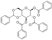 4,6-O-(苯基亚甲基)-BETA-D-吡喃葡萄糖三苯甲酸酯, 113544-56-2, 结构式